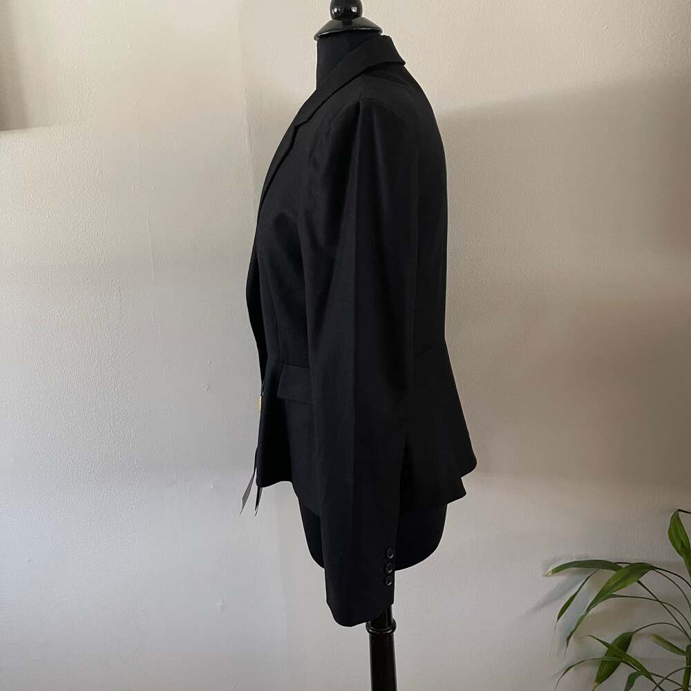 Gucci NWT Archival 2013 Black Wool Cashmere Peplum Blazer Jacket 46 IT US 10 - Picture 4 of 16